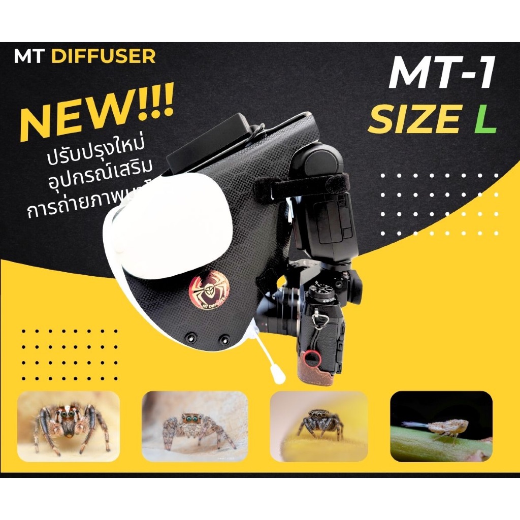 MT-1L Macro Diffuser softbox ซอฟต์บ็อกซ์แฟลชมาโคร สำหรับ Godox V1 V860III / Canon / Nikon