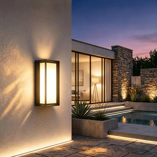 LED โคมไฟติดผนัง โคมไฟติดผนังกลางแจ้ง กันน้ำ IP65 โคมติดกำแพง สําหรับตกแต่งสวน กลางแจ้ง ระเบียง โคมไฟภายนอก