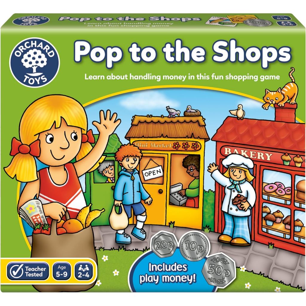 ORCHARD TOYS, Pop to the Shops บอร์ดเกมส์เด็ก สอนน้องๆให้รู้จับการใช้เงิน ลิขสิทธิ์แท้ นำเข้าจากอังก