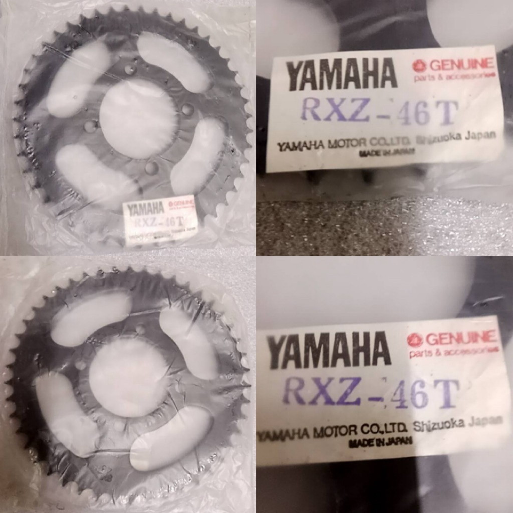 (แบบแท้ MADE IN JAPAN) สเตอร์หลัง RXZ  (46T) แบบแท้ สีดำ มือหนึ่ง สเตอร์หลัง YAMAHA RXZ 46ฟัน แบบแท้