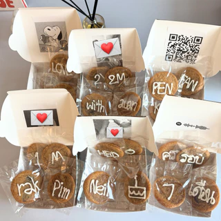 Mini Cookie Cake —คุกกี้เขียนหน้า ฟรีภาพสติ๊กเกอร์ติดฝากล่อง (ส่งรูปในบ้านเขียว)