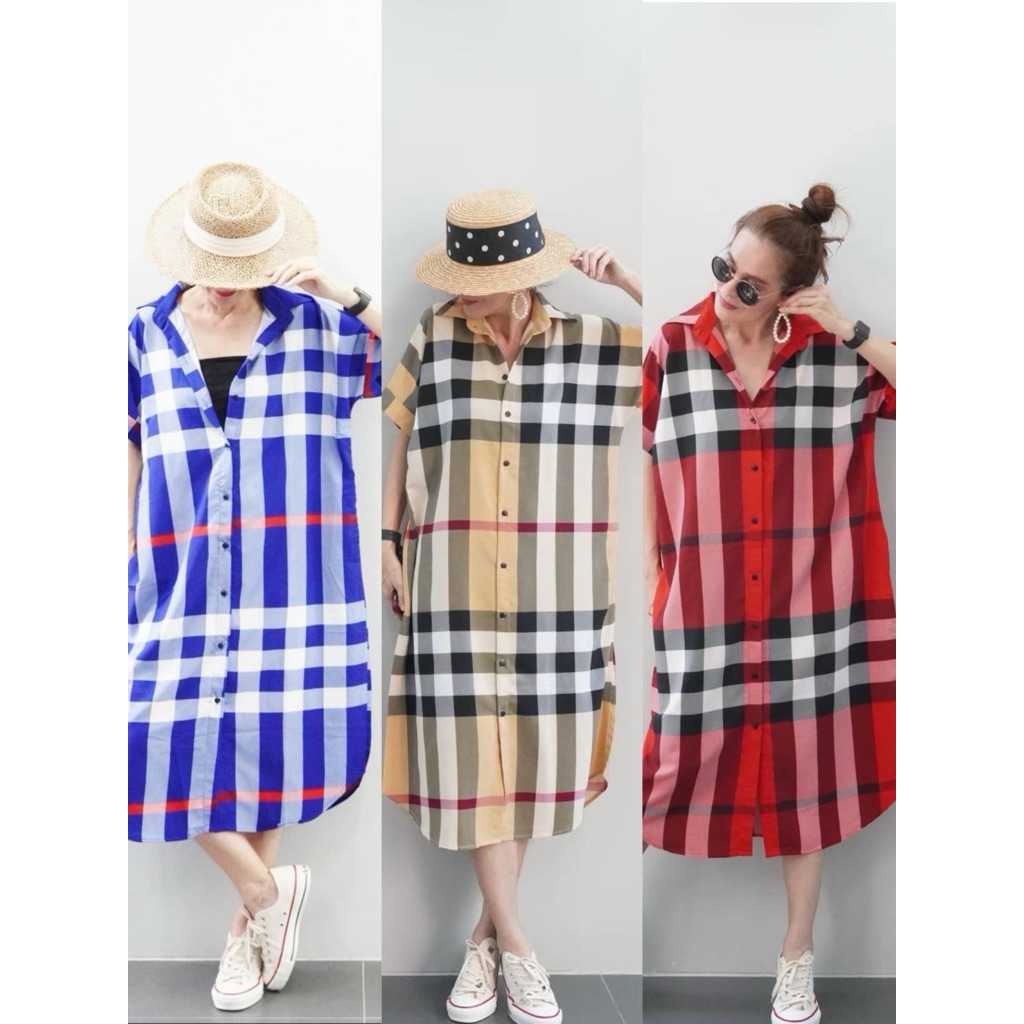 เดรสปกเชิ้ตทรง oversize ผ้าไหมอิตาลี มีน้ำหนัก สวยมากๆ ค่า ใส่ปล่อยๆ น่ารักมากๆ จัดด่วน หมดแล้วหมดเลยน๊า