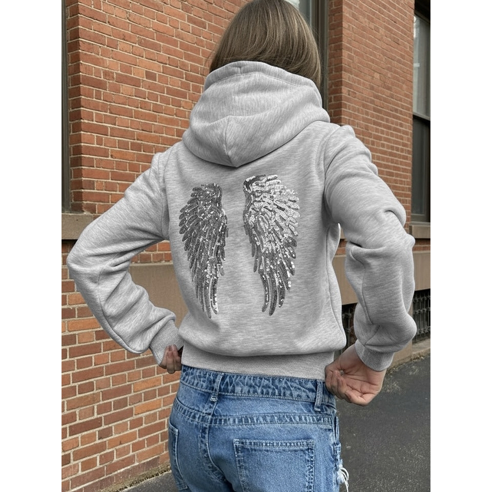 (พร้อมส่ง) Subdued wings zip up hoodie เสื้อฮู้ดมีซิป เสื้อแขนยาว เสื้อกันหนาว ของแท้จากช็อป