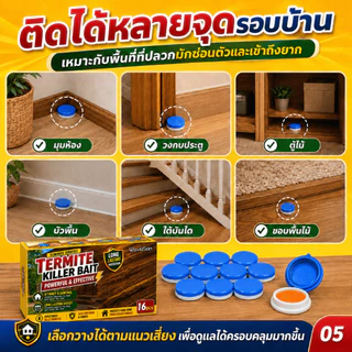 ❌กำจัดปลวกตายยกรัง❌เหยื่อกำจัดปลวก 16 ชิ้น / กล่อง กำจัดปลวกในบ้าน