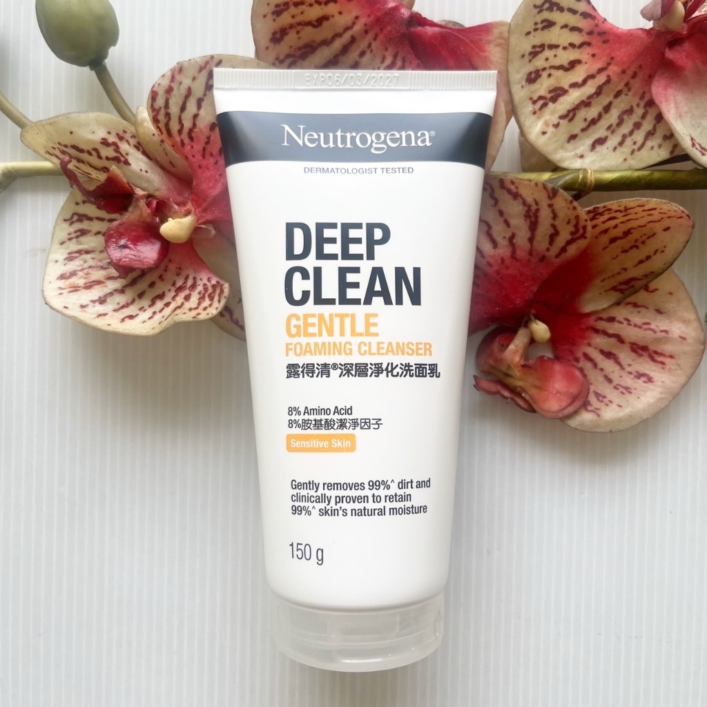 100, 150 g. วันผลิต 06/25 Neutrogena Deep Clean Gentle Foaming Cleanser นูโทรจีน่า ดีพ คลีน เจนเทิล โฟมล้างหน้า อ่อนโยน