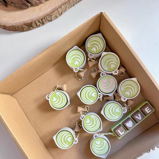 พร้อมส่ง🇹🇭 Matcha Clicker ของเล่นกดเพลิน พวงกุญแจ ถ้วยมัทฉะ🍵(แจ้งตัวอักษรกับร้านค้า)