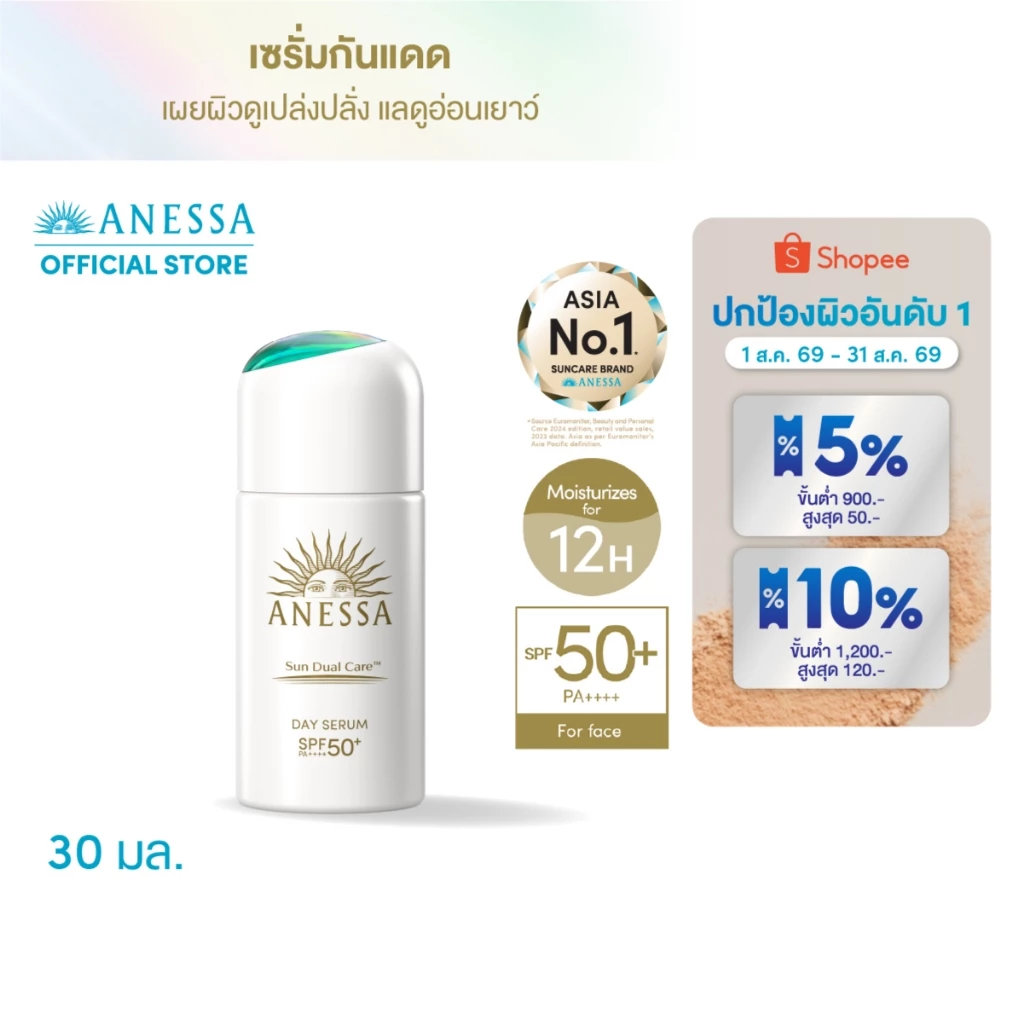 ANESSA อเนสซ่า เดย์ เซรั่ม เอ็น เอสพีเอฟ 50+ พีเอ++++ 30 มล.