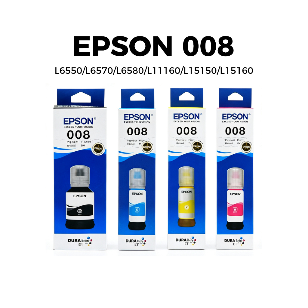 Epson 008 Pigment Ink， fit  L6550, L6570, L6580, L11160, L15150, L15160