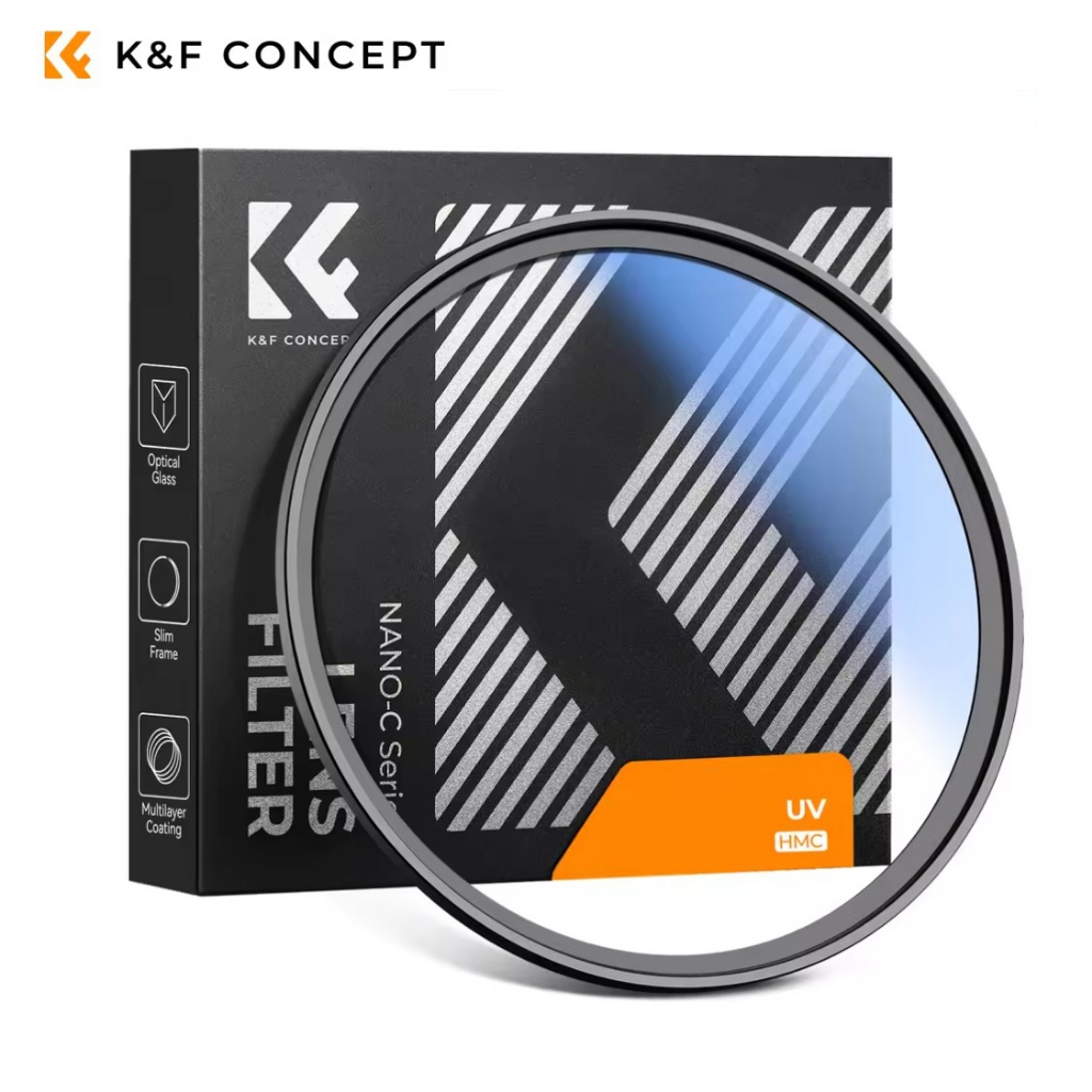 K&F Concept Nano-C UV Filter Slim ฟิลเตอร์ปกป้องหน้าเลนส์ เคลือบ 18 ชั้น (Japan Optics) ขอบบางพิเศษ