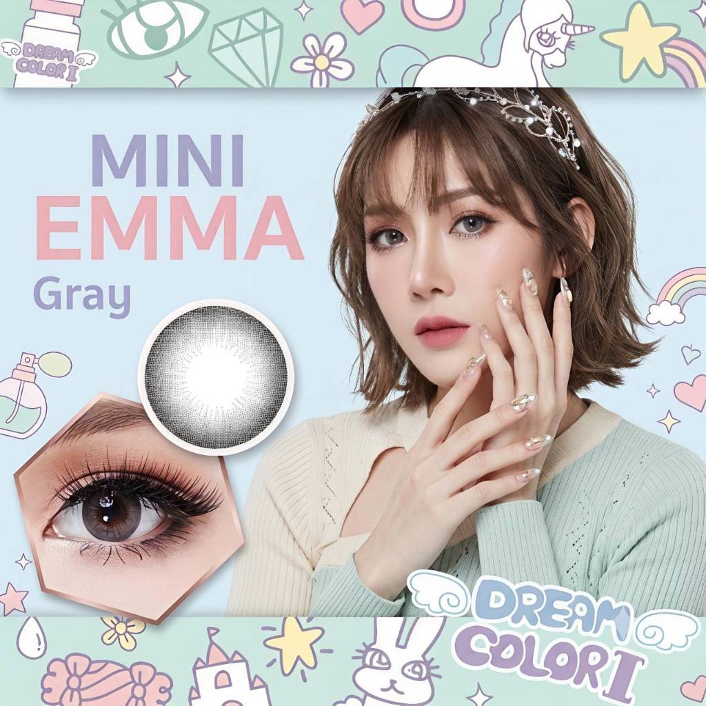 คอนแทคเลนส์ Mini Emma Gray มินิเอ็มม่า เกร 0.00 รูปที่ 4