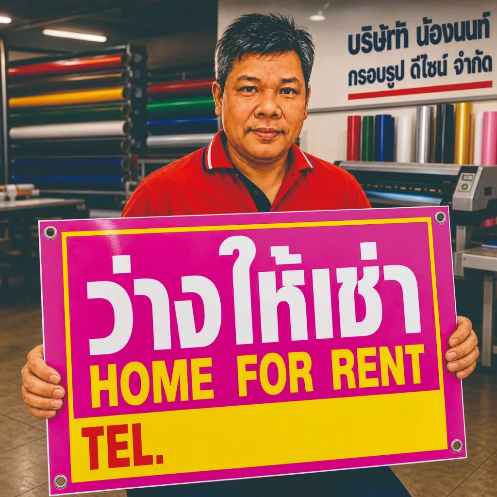 🔥ป้ายไวนิล(V9) ป้ายว่างให้เช่า 🔥🔥
