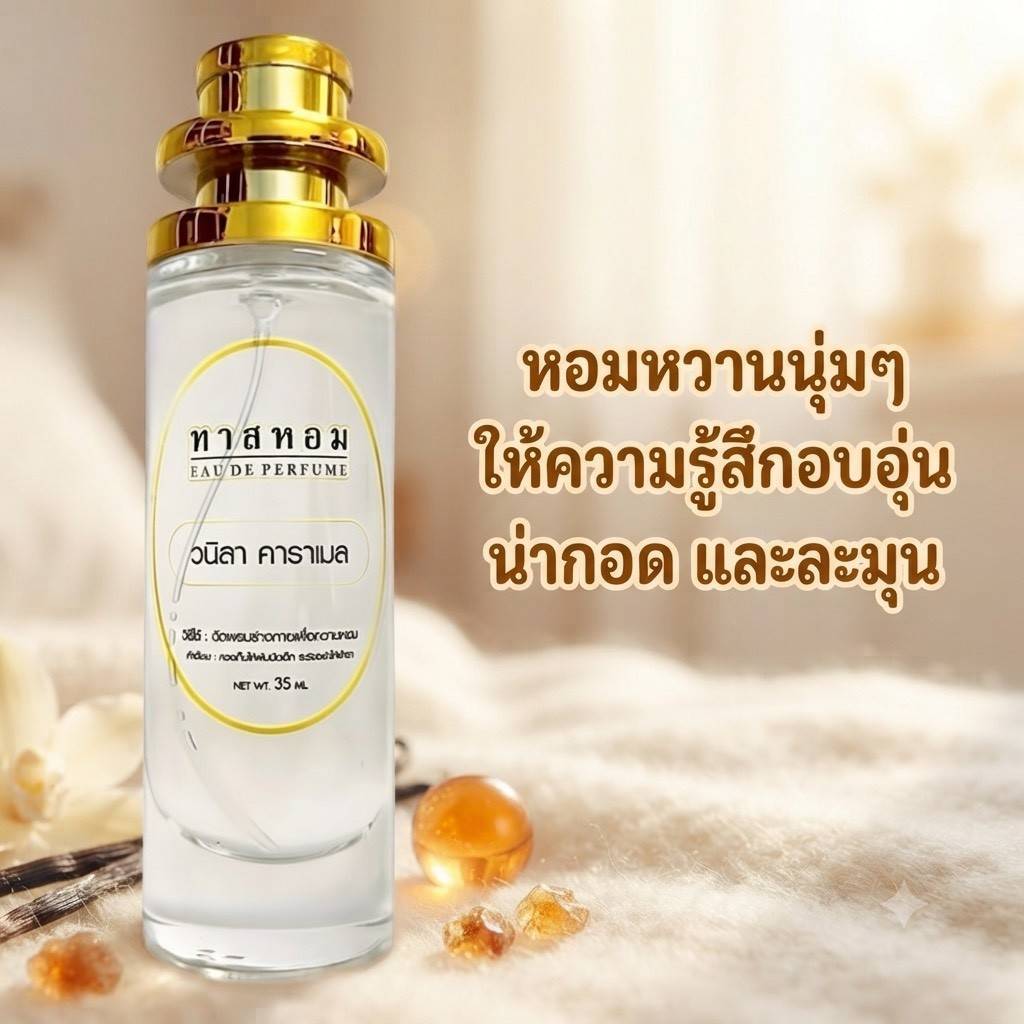 น้ำหอมกลิ่น วนิลา คาราเมล ติดทนนาน 12 ชม. ‼️
