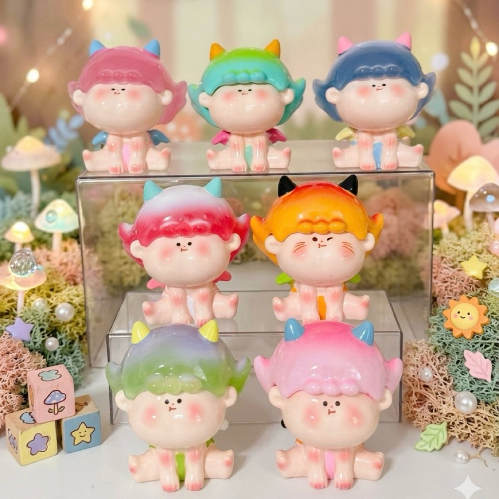 (เลือกตัว:พร้อมส่ง) น้องอมอล์เดวิลตัวใหญ่ 10เซ็น แถมฟรีพวงกุญแจตู้น้ำ1ชิ้น(คละแบบ)