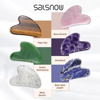 SALSNOW💥หินกัวซาแท้💥ยกกระชับใบหน้าและชะลอวัย ที่นวดหน้าเรียว ที่ลดเหนียง ลดหน้าบวม หน้าใส