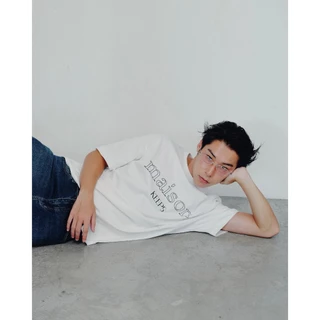 maison KEEPS | The Boyfriend Outline Logo Tee | Unisex | เสื้อยืดทรง oversized ผ้านุ่ม