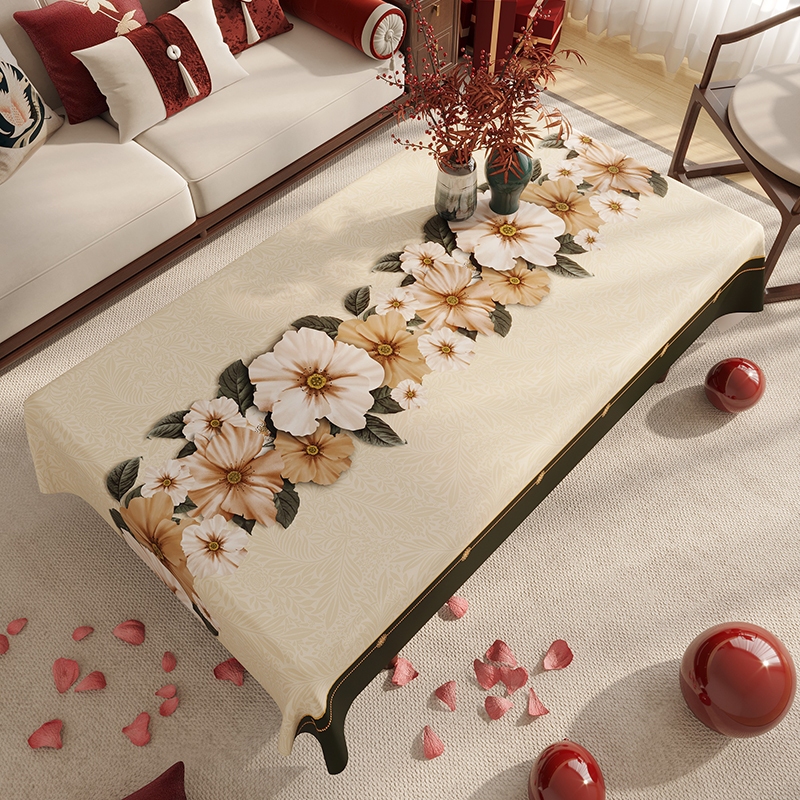 ผ้าปูโต๊ะ PVC ขนาด 90×150 ซม. กันน้ำ กันน้ำมัน กันคราบ ทนต่อรอยขีดข่วน ทนต่อการสึกหรอ และทนความร้อน