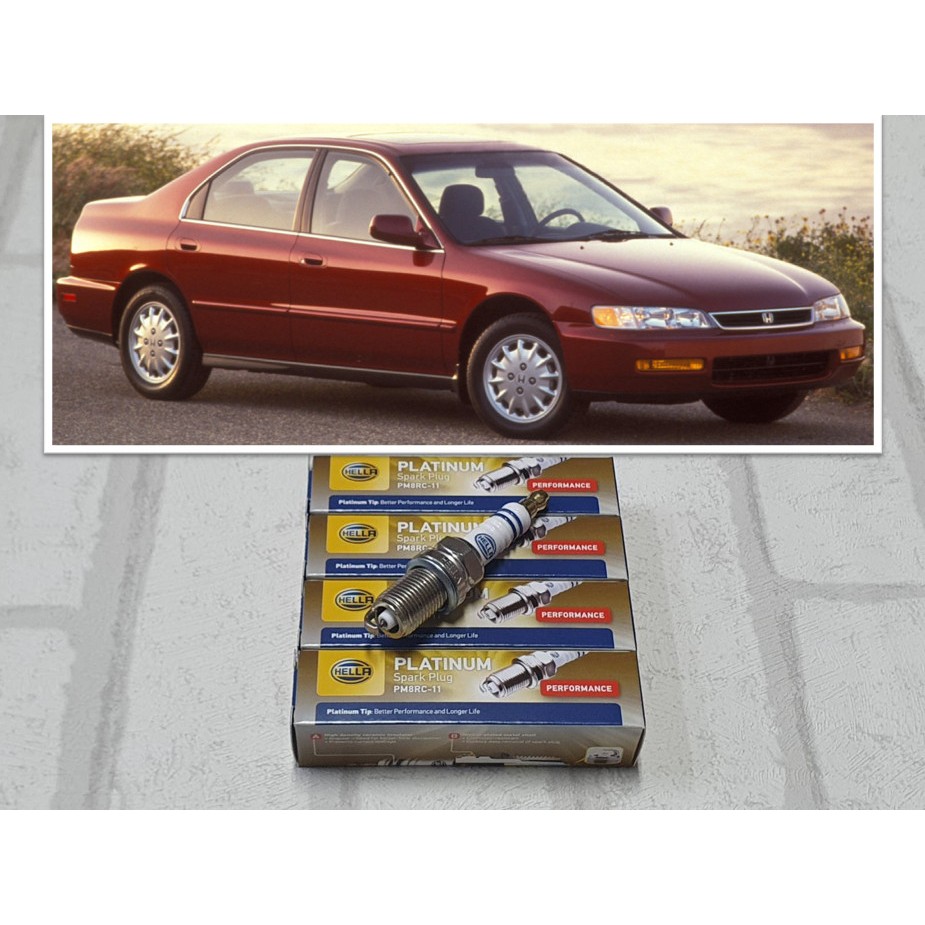 หัวเทียน แพลทตินัม Honda Accord Gen 5 ( 1994 - 1998 ) จำนวน 4 หัว ระยะใช้งาน 60,000 กม : Hella PM8RC