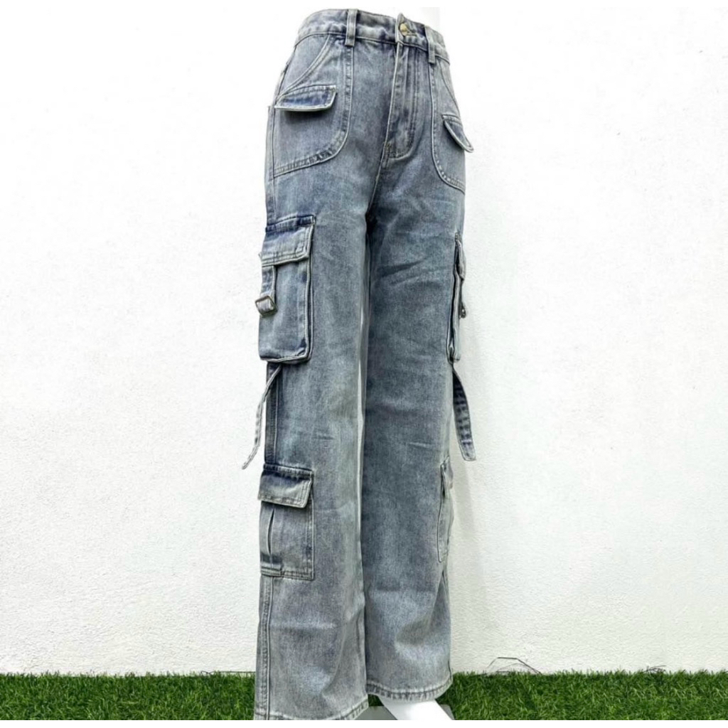 นิยมยีนส์  Niyom jeans กางเกงยีนส์ทรงคาโก้ รุ่น B248 Unisex