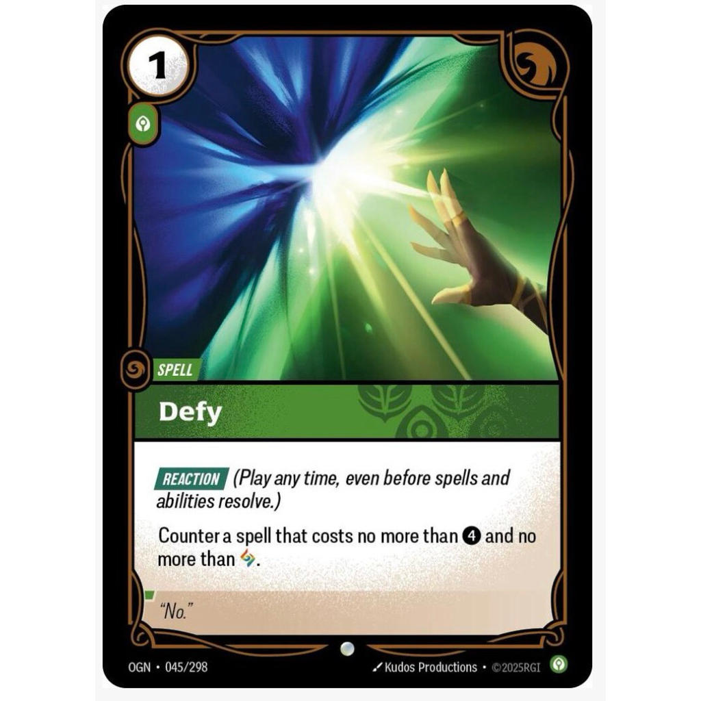 💯 พร้อมส่ง Defy - Origins (OGN) Riftbound Official TCG Riot TRADING CARD GAME