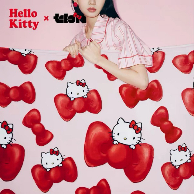 พร้อมส่งด่วน 🇹🇭 TBH x Hello Kitty ผ้าห่มฟลานเนล ผ้าห่มโซฟา ผ้าห่มออฟฟิศ ผ้าห่มงีบ พรีเมียมนุ่มพิเศษ 150x200cm