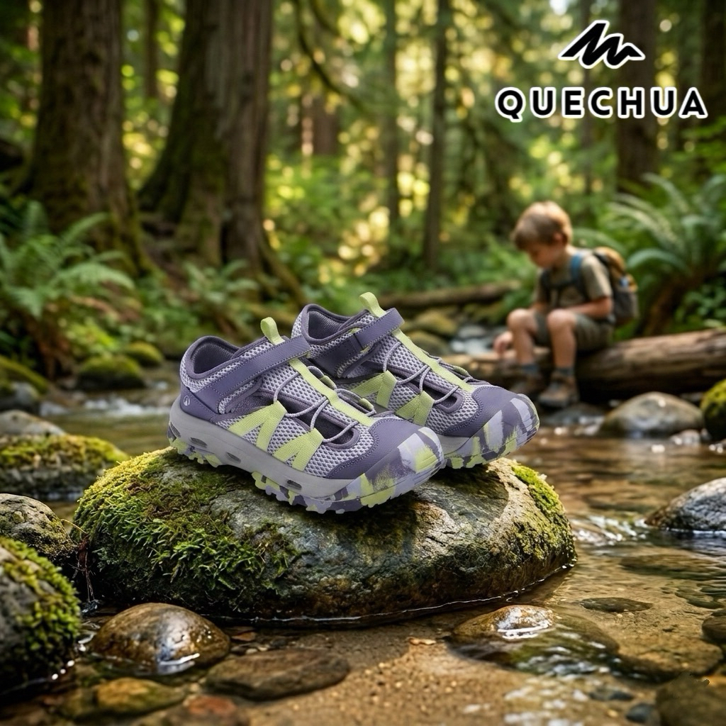 รองเท้าเดินป่าลุยน้ำสำหรับเด็ก “มีไซส์ 32-38“ รุ่น MH 500 (สีม่วง) QUECHUA