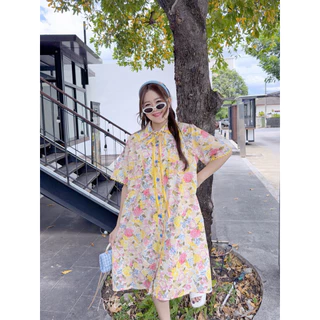 NITAAN💜(48)JOY JOY DRESS น้องจอยเวอร์ชันอัปเกรดเป็นผ้าคอตตอนมีซับในใส่ริบบิ้นอยากตัดสีสวยเหมือนเดิม