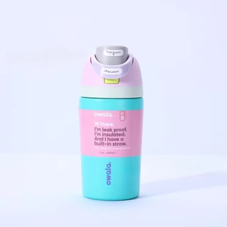 Owala FreeSip 12oz น่ารัก สแตนเลส 304 กระติกน้ำ พร้อมส่ง มีหลอด เก็บอุณหภูมิ / เก็บความเย็น
