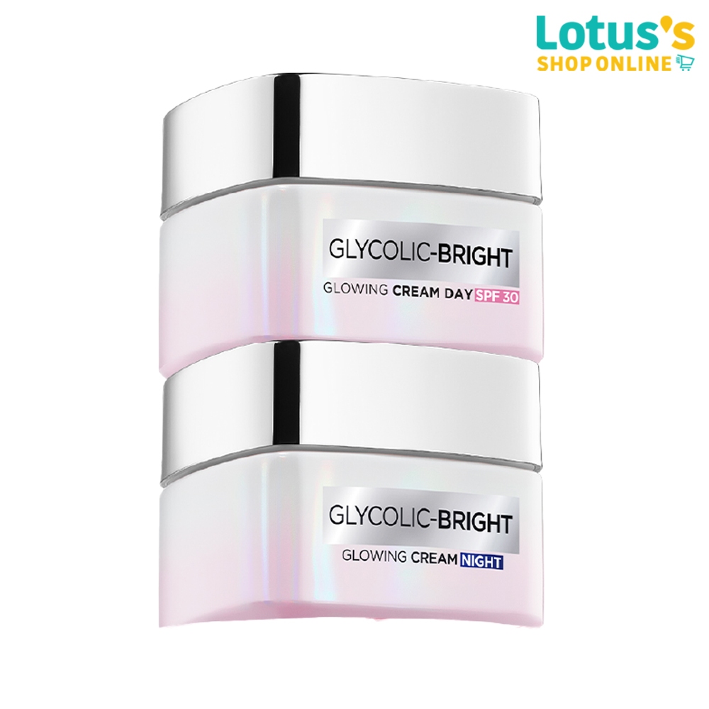 ลอรีอัล ไกลโคลิคครีม เดย์ 50 มล+ไนท์ 50 มล LOREAL GLYCOLIC CREAM DAY50+NIGHT50ML