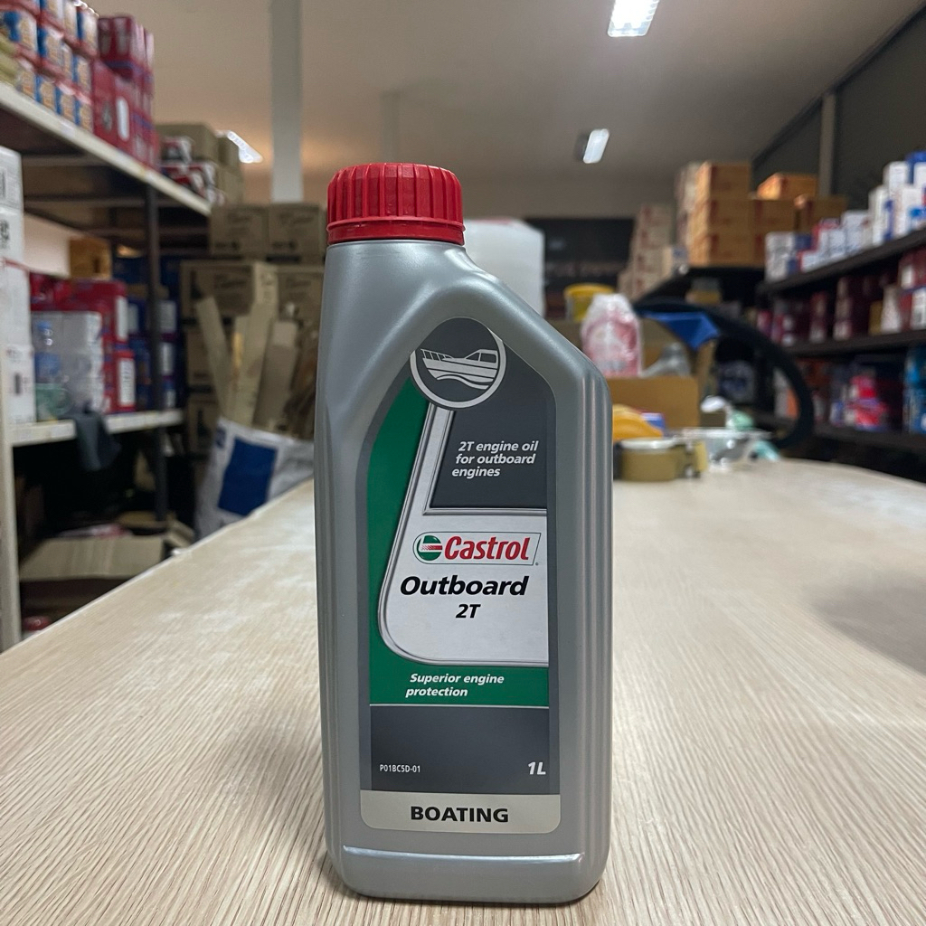 สินค้าล้างสต็อค ผลิต 12/2564 น้ำมันเครื่องเรือสปีดโบ๊ท คาสตรอล Castrol Outboard 2T ขนาด 1L ขอคนรับได้