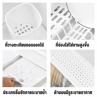 ROMOSS ชั้นคว่ำจาน ชั้นวางจาน วางจานพลาสติก กันฝุ่นละออง กันแมลง พลาสติก