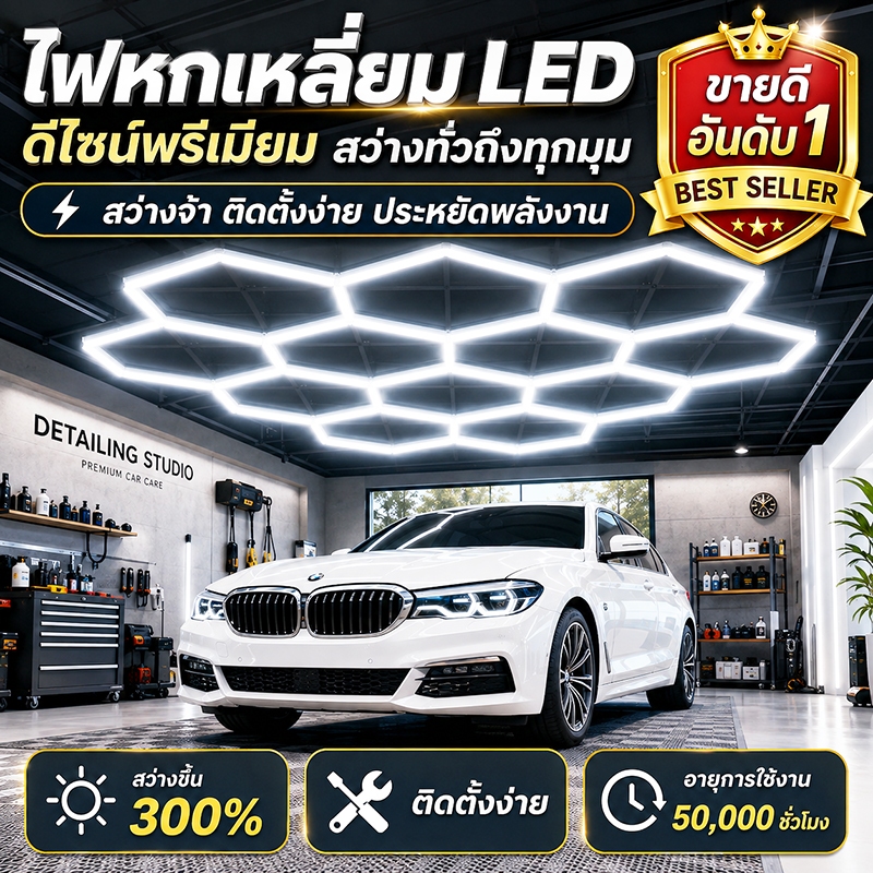 [ส่งฟรี]ไฟรังผึ้งหกเหลี่ยม LED ไฟรังผึ้ง ไฟโรงรถหกเหลี่ยมโคมไฟ LED[ส่งฟรี]ไฟรังผึ้งหกเหลี่ยม LED ไฟรังผึ้ง ไฟโรงรถหกเหลี