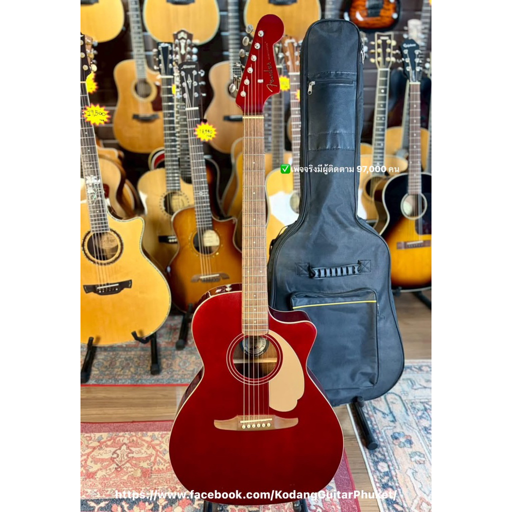 กีต้าร์โปร่งไฟฟ้ามือสอง Fender รุ่น Newporter Player ( พร้อมกระเป๋า )