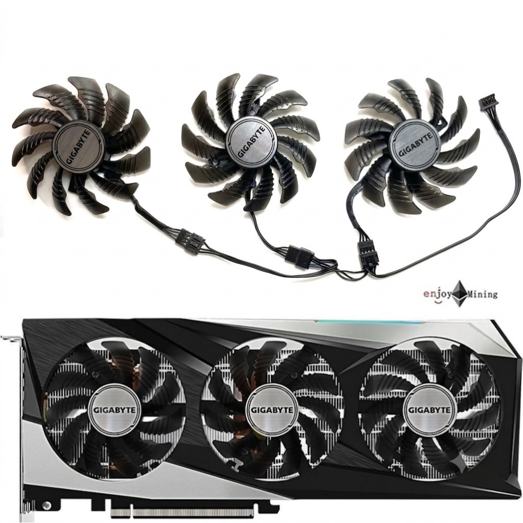 พัดลมการ์ดจอ GIGABYTE RTX 3060 3060Ti  6500XT 6600 6600xt 6700xt Gaming Overclocking Graphics Coolin