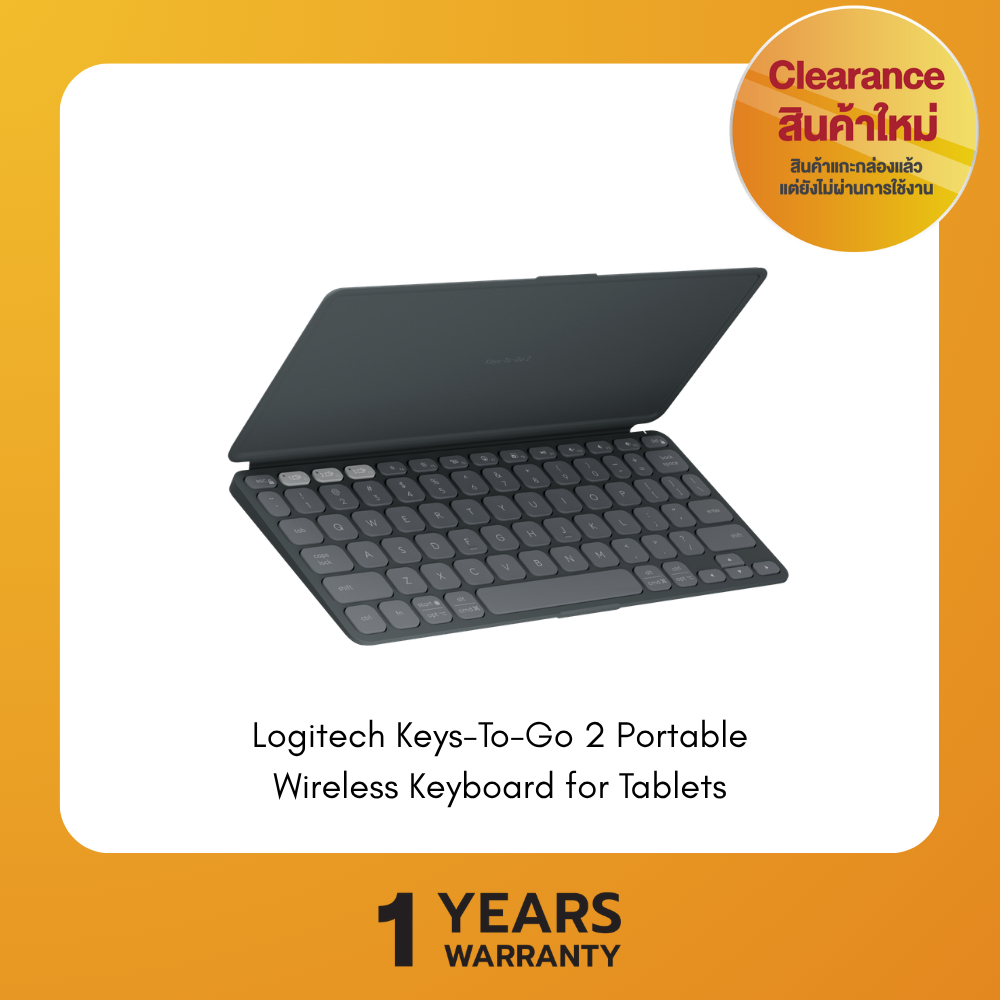 [สินค้า Clearance] Logitech Keys-To-Go 2 Portable Wireless Keyboard for Tablets คีย์บอร์ดพกพาไร้สาย 