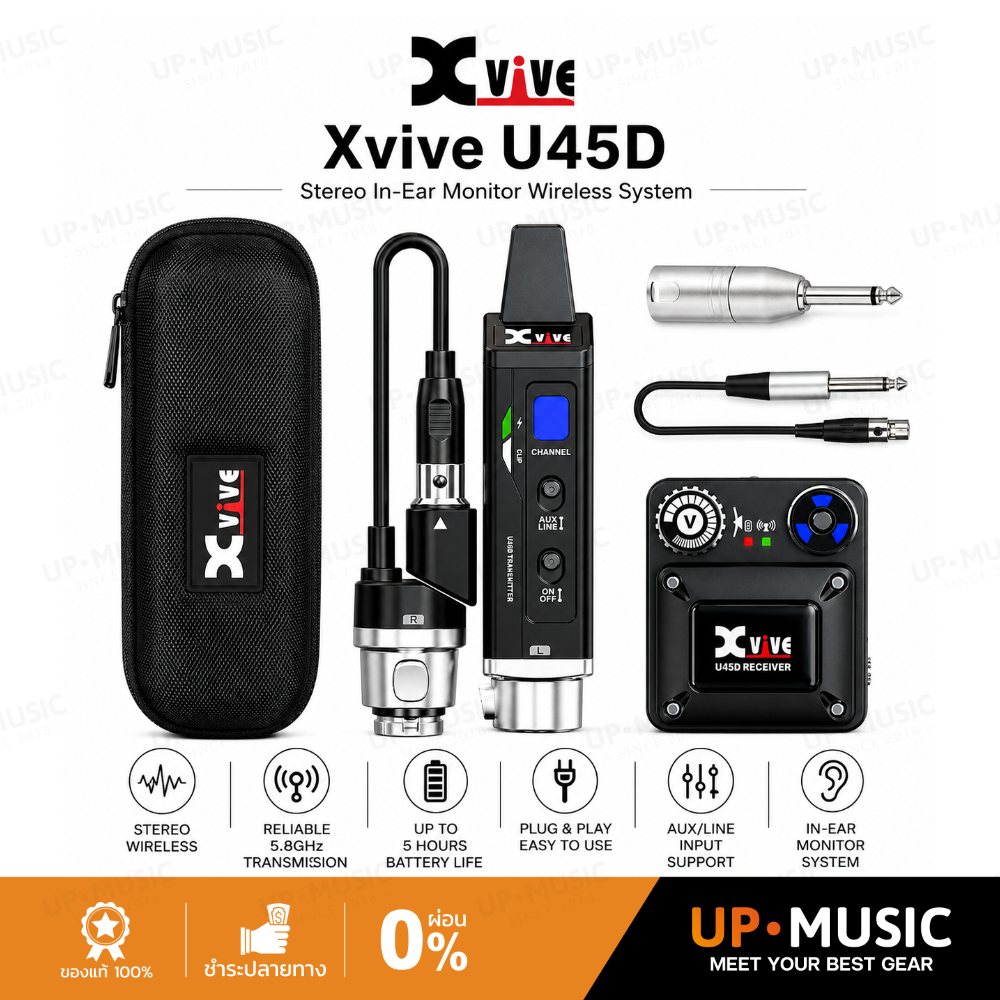 XVIVE U45D Stereo In-Ear Monitor Wireless System