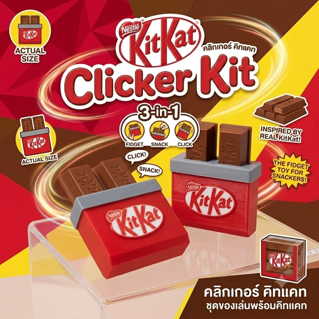 ของเล่น Clicker ช็อคโกแลต KitKat น่านัก กดเพลินไม่ต้องกลัวอ้วน 😍​