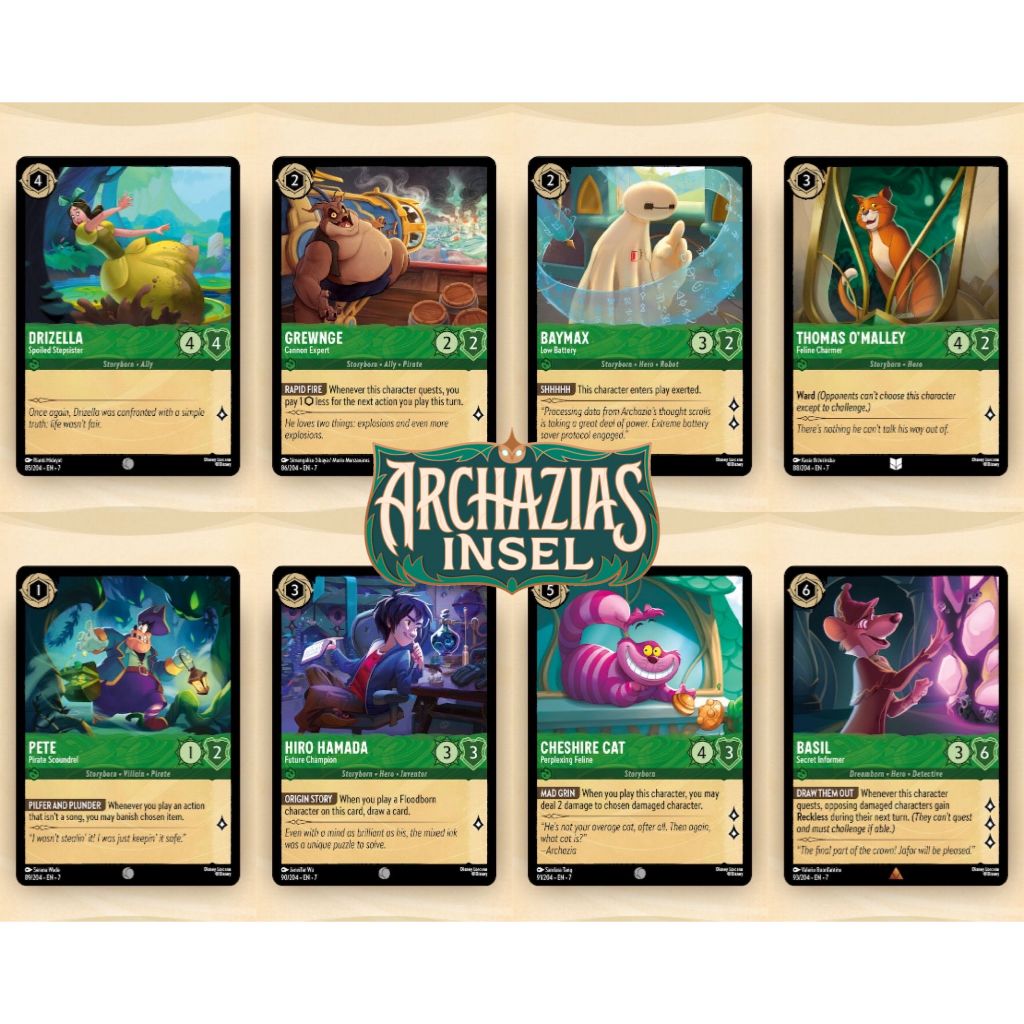 [แยกใบเขียว NON-FOIL Set 7 พร้อมส่ง EN] NO. 85-120 Disney Lorcana Archazia’s Island