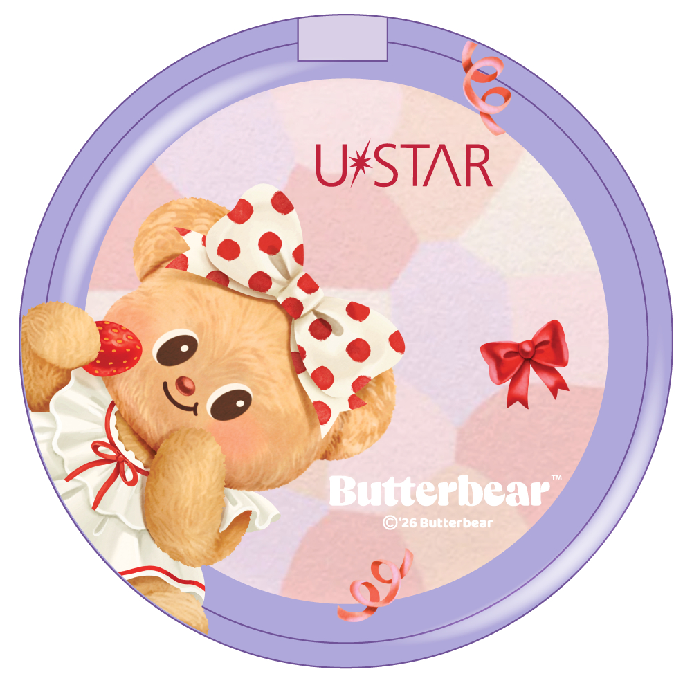 U STAR X BUTTERBEAR RETOUCH SETTING MATTE POWDER SPF 30 PA++ (8g) ยูสตาร์ เอ็กซ์ บัตเตอร์แบร์ รีทัช เซ็ตติ้ง แมทท์ พาวเ — صورة 2