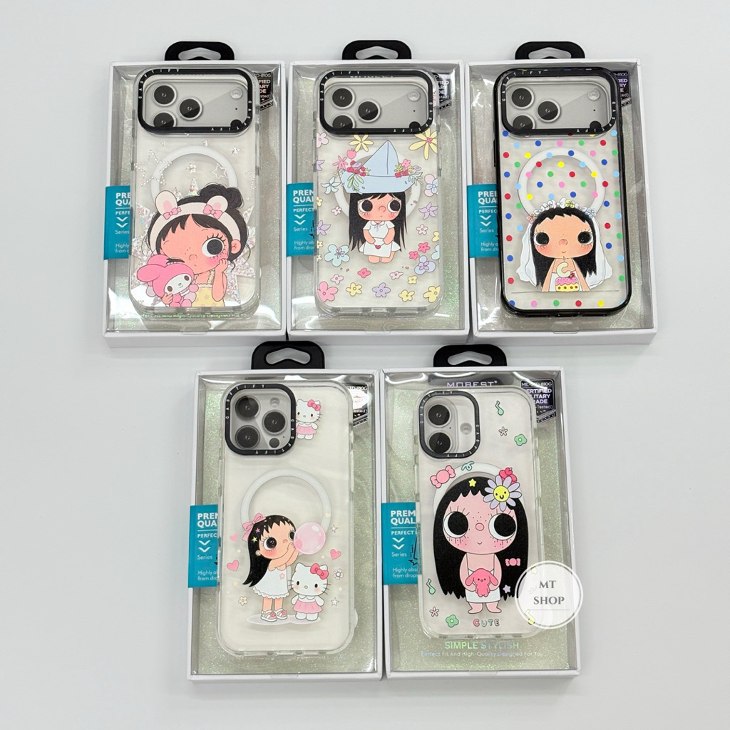 Caseเคสใสลายการ์ตูนเนียวตะ มีแม่เหล็กชาร์จ สำหรับรุ่นไอโฟน 16ProMax 17 17Pro 17ProMax