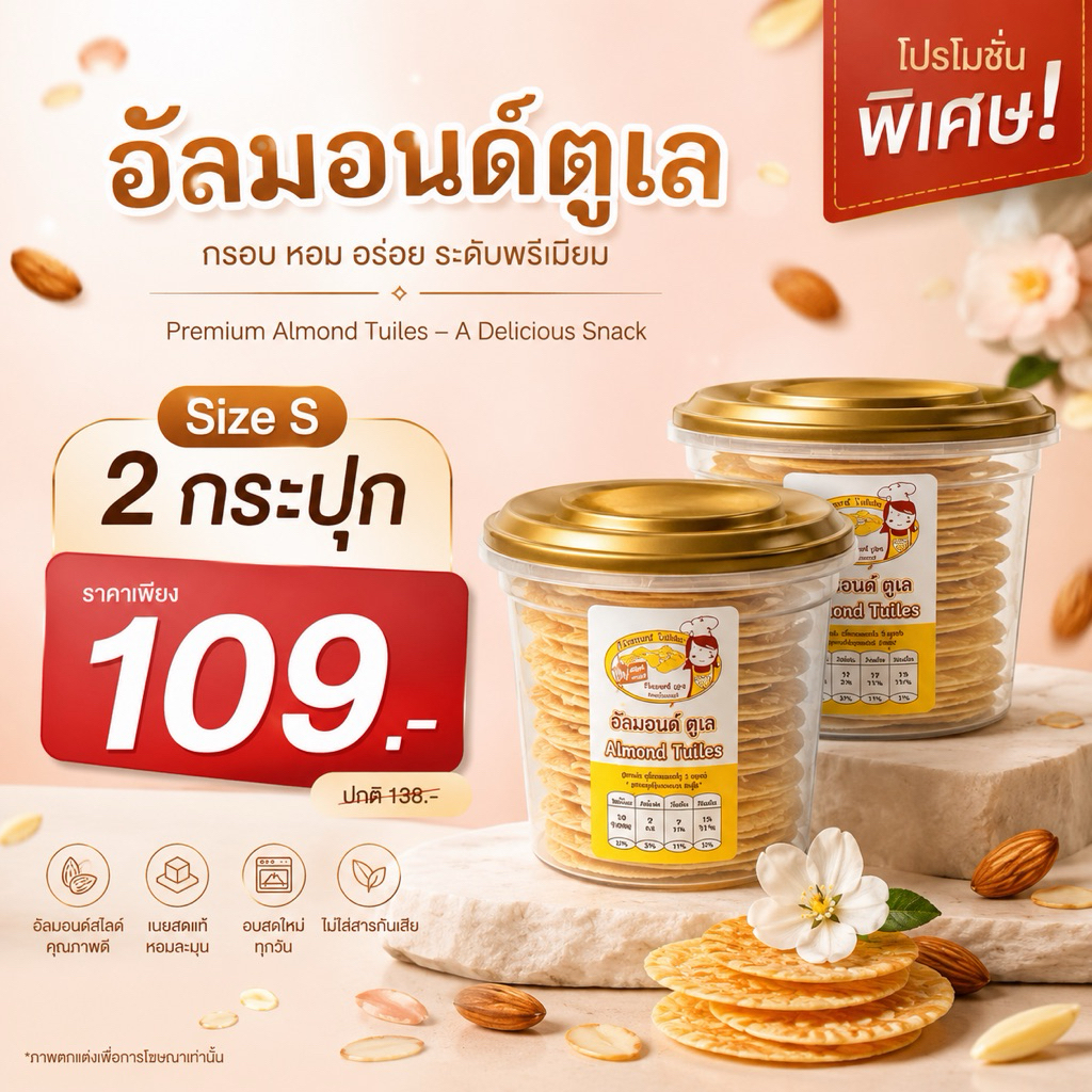โปรโมชั่นพิเศษ!! อัลมอนด์ตูเล
