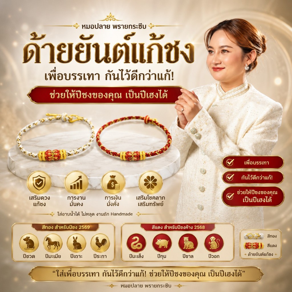 ด้ายยันต์แก้ชงรุ่นใหม่ โดยหมอปลาย