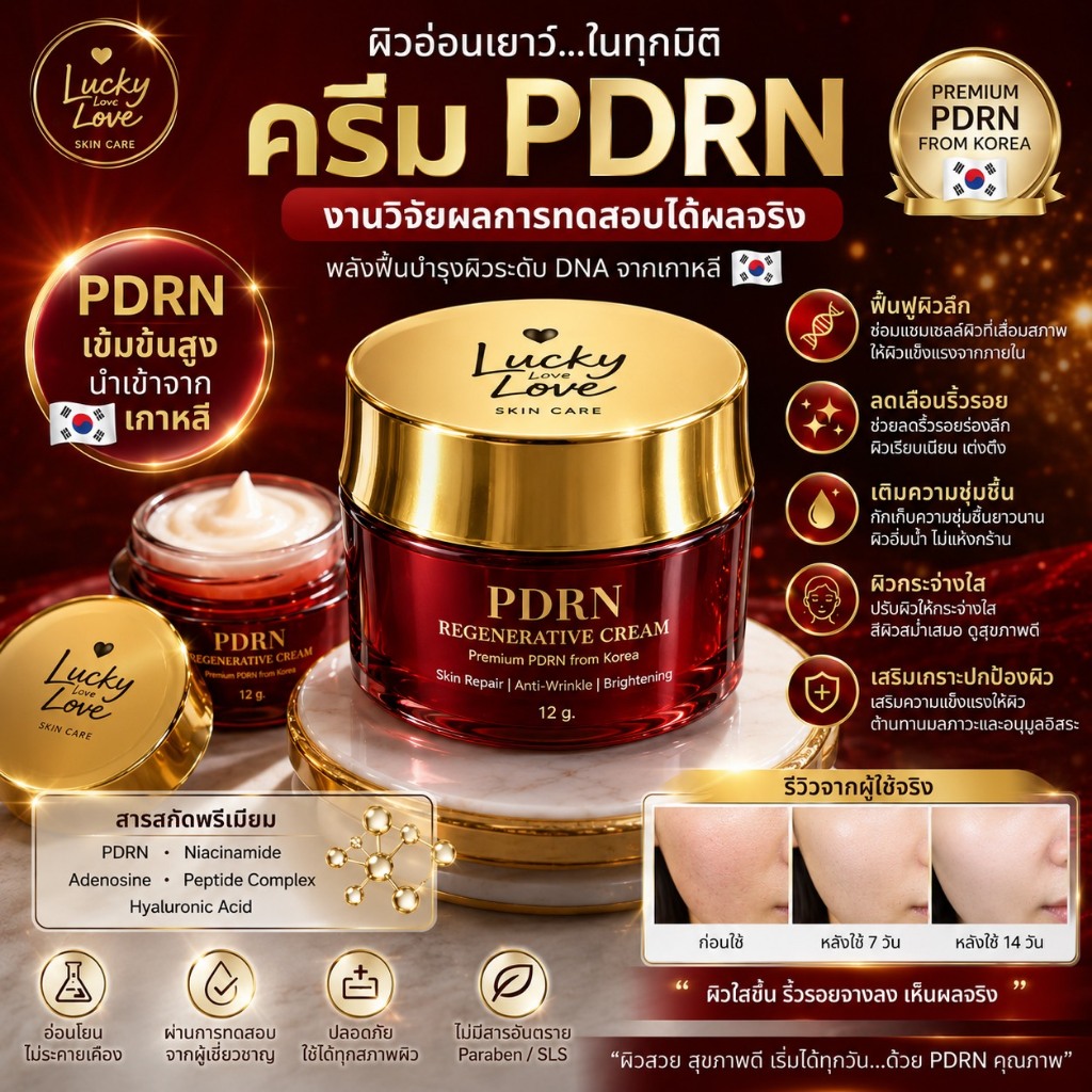 ครีมPDRMกระปุกแดงสูตรเข้มข้นสูตรเข้มข้ม