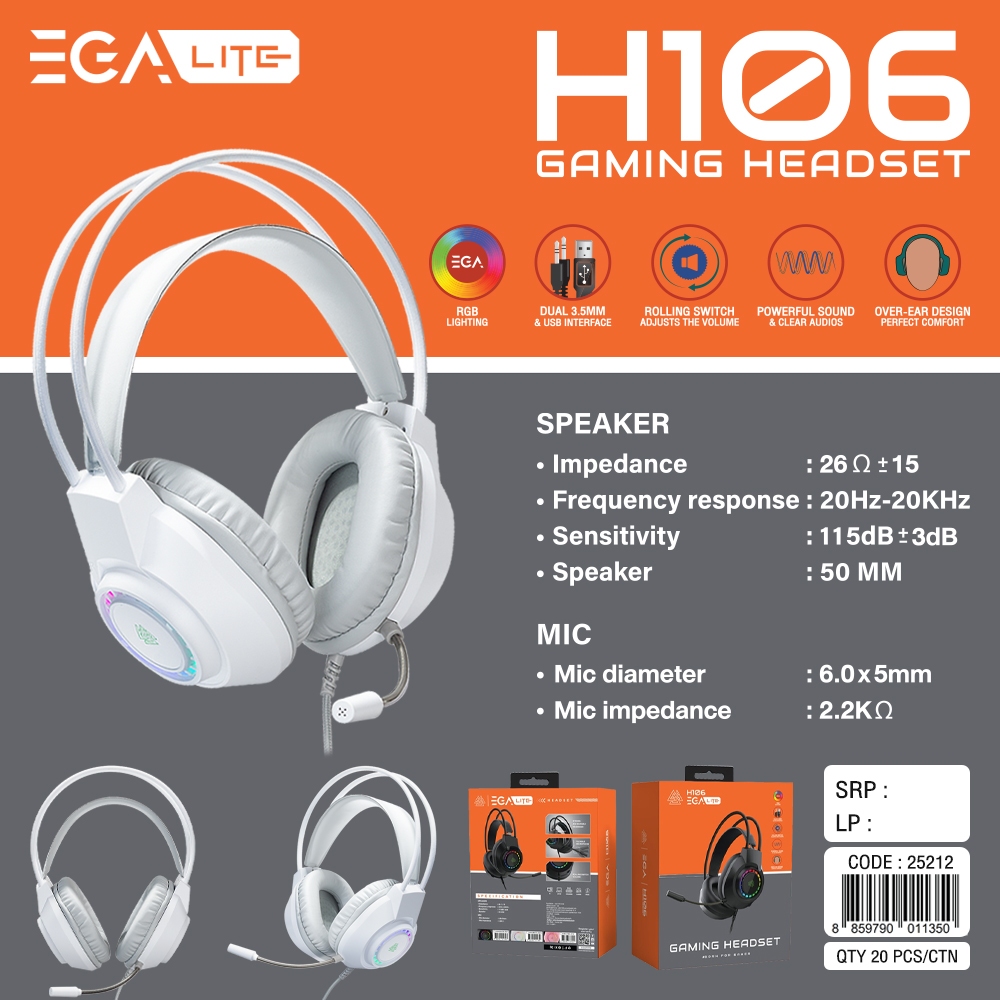 EGA LITE H106 หูฟังเกมมิ่ง Gaming Headset
