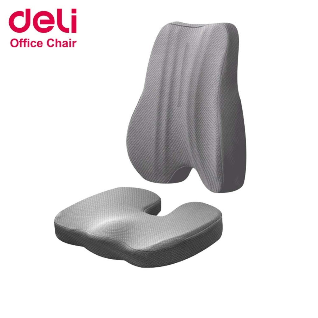 Deli เบาะรองนั่ง เบาะรองนั่งเพื่อสุขภาพ รองรับสรีระได้ตรงจุด เบาะรองหลัง ใช้ได้ทั้งเก้าอี้ทั่วไปและเบาะรถยนต์ Cushion