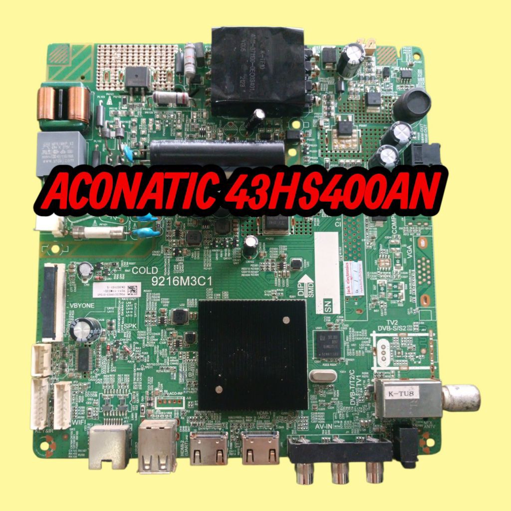 บอร์ดทีวี aconatic 43 นิ้วรุ่น 43 HS400AN แท้ถอด