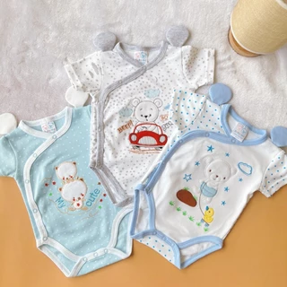 🧸BabyJacky(พร้อมส่งร้านไทย) ชุดเด็กเเรกเกิด บอดี้สูทขาเว้าเด็กเเรกเกิด set 3 ชุด ลายสุดน่ารัก