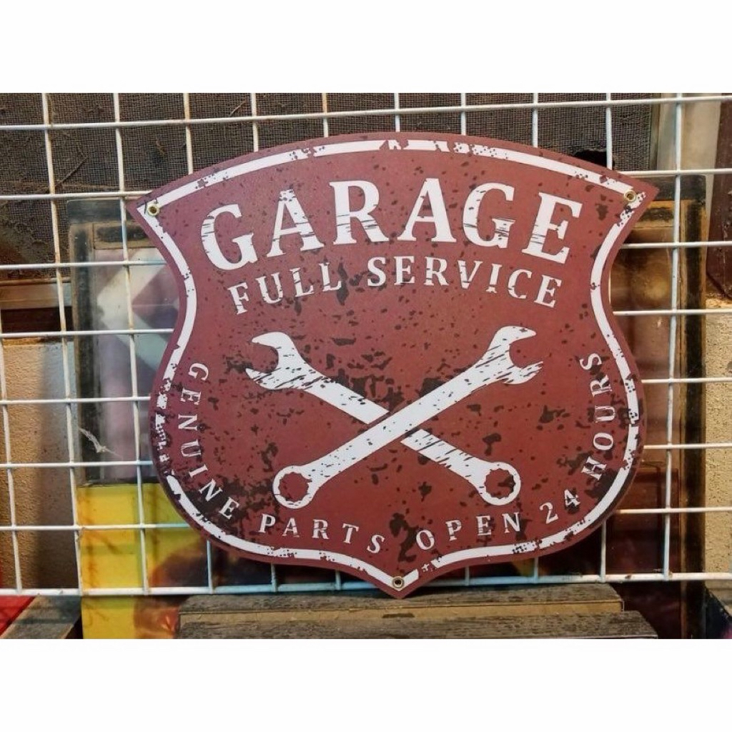 ป้าย ป้ายไม้ 32x29 ซม. Garage ป้าย