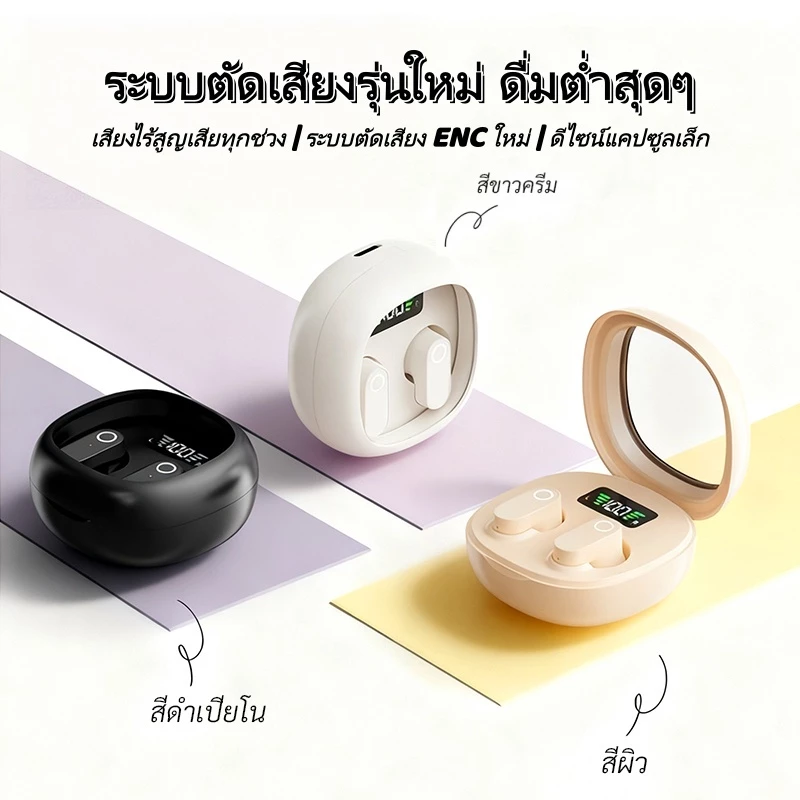 Neo B38 หูฟังบลูทูธไร้สาย TWS รุ่นพรีเมียม เสียง HiFi เบสแน่น ENC ตัดเสียงรบกวน ใช้เล่นเกมได้ ลดดีเลย์ ใส่สบาย แบตอึด