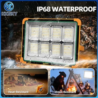 KKSKY ไฟฉุกเฉิน โซล่าเซลล์ 50000W 100000W ฝนตกชาร์จได้ สปอตไลท์พกพา IP68 solar light ไฟพกพาอเนกประสง ไฟฉุกเฉินในบ้าน LED