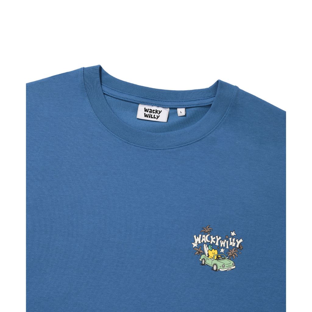 WACKY WILLY เสื้อยืดรุ่น KIKY HAWAIIAN SHORT SLEEVE T-SHIRT BLUE Unisex (80232SHWSSU_S6BLXX) — صورة 6